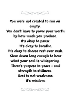 REST OVER RUSH