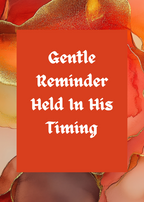 HELD IN HIS TIMING