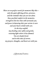 WITH HEARTFELT CONDOLENCES
