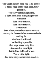 BE THE LIGHT SIS SOMEBODY NEEDS IT